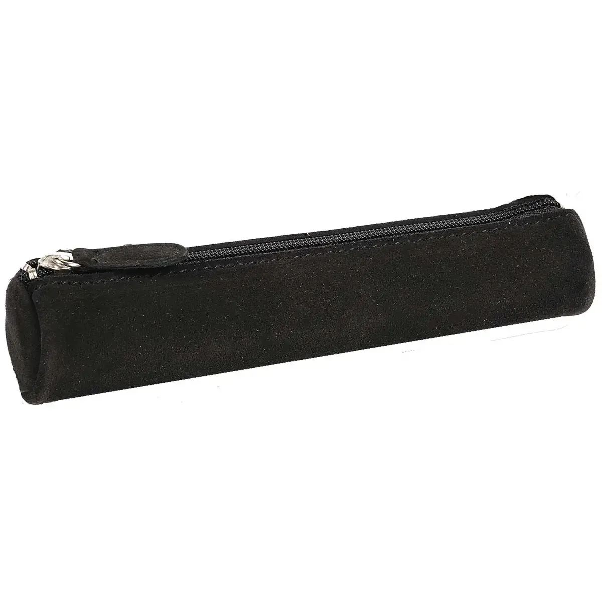 Trousse mini ronde - Cuir Velours - 17x3,5 cm - Quo vadis photo du produit