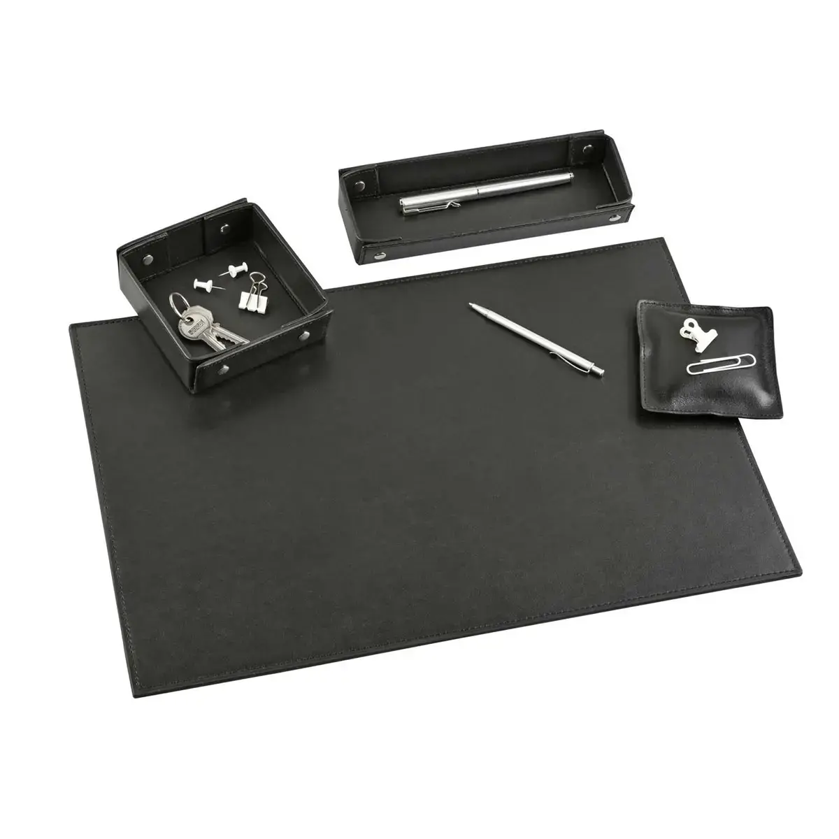 Kit de bureau - Cuir Satiny - 46x31x3,5 cm - Quo vadis photo du produit