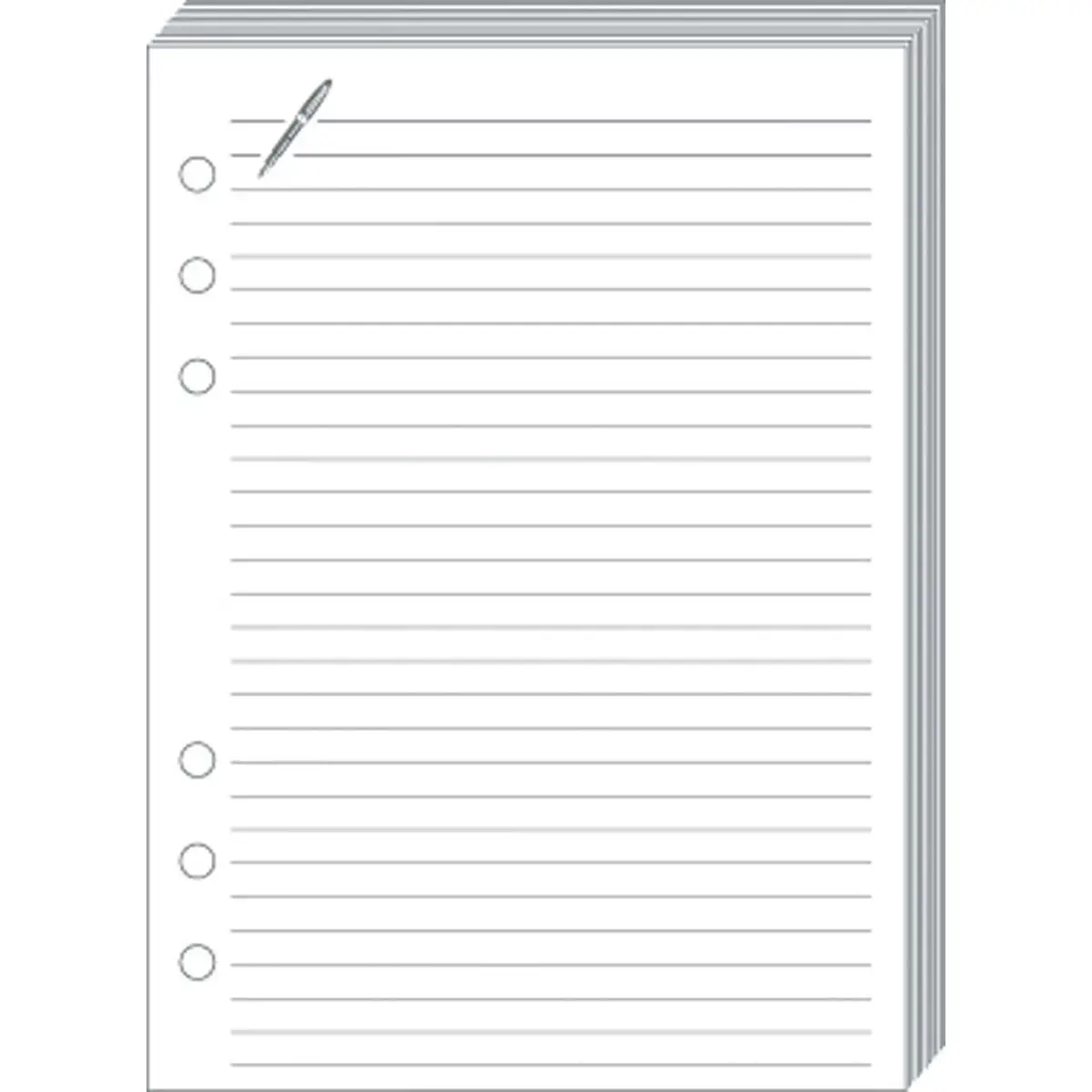 Fiches notes T17 blanc recharge - 10x17 cm - Lign&eacute;es - Quo vadis photo du produit