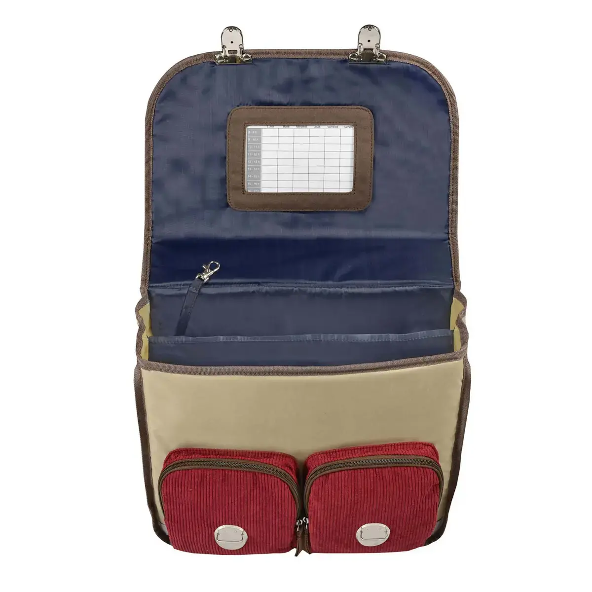 Cartable 38 Vintage - 2 compartiments Louise & Arthur - 38x30x14 cm - Quo Vadis photo du produit