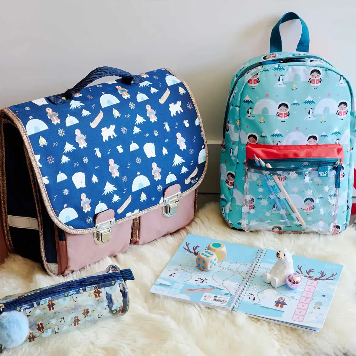 Sac &agrave; dos junior 1 compartiment Louise & Arthur - 23,5x34x13,5 cm - Quo vadis photo du produit