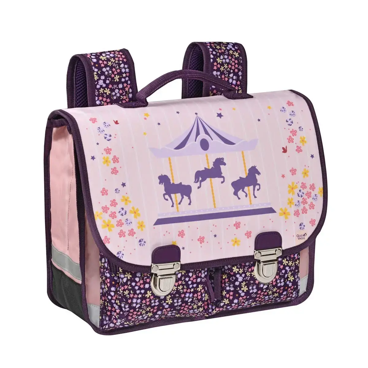 Cartable 38 Vintage - 2 compartiments Louise & Arthur - 38x30x14 cm - Quo vadis photo du produit