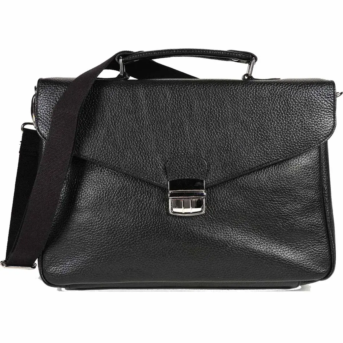Sacoche fermoir metal - Cuir Goya - 30x27x05 cm - Quo vadis photo du produit