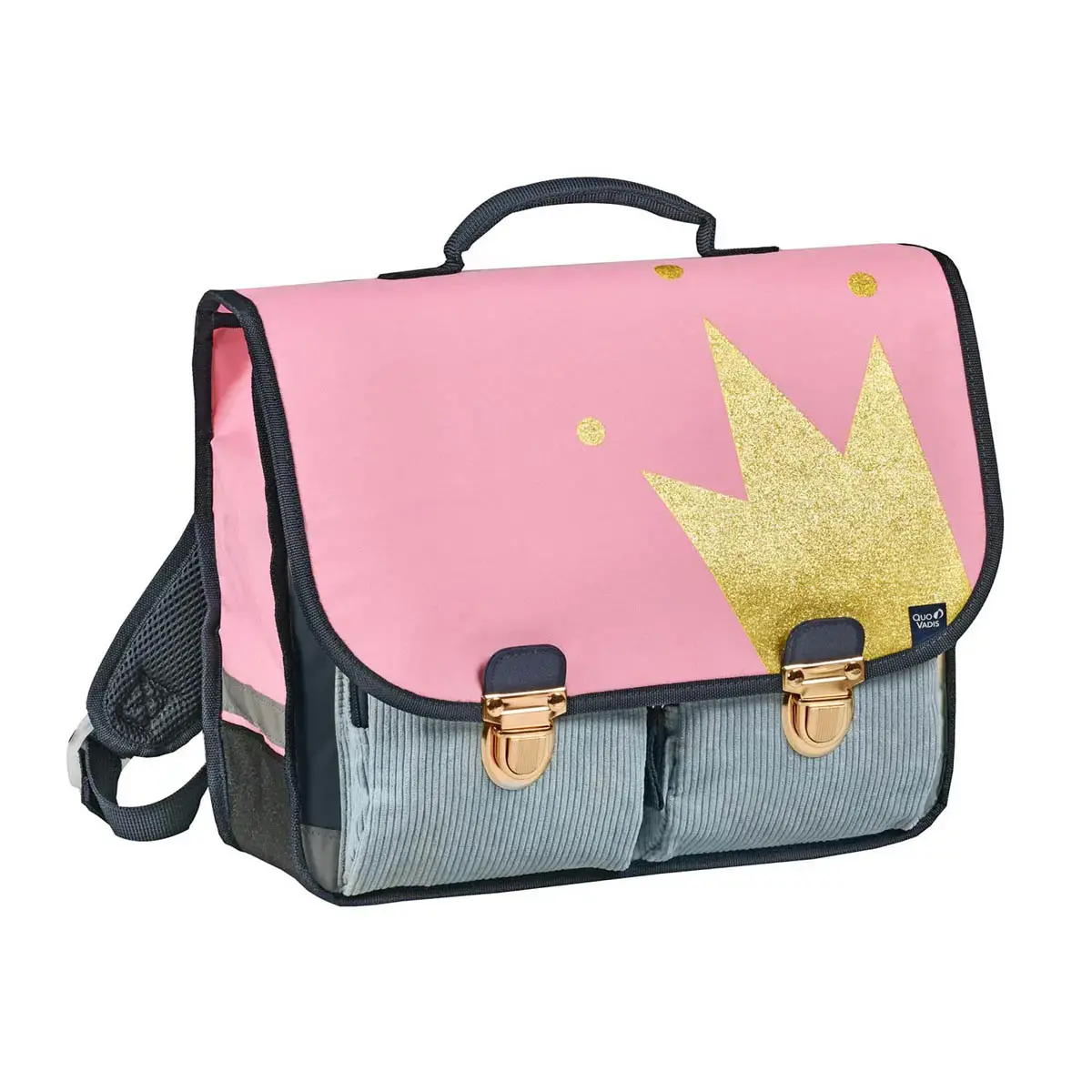 Cartable 38 Vintage - 2 compartiments Louise & Arthur - 38x30x14 cm - Quo vadis photo du produit