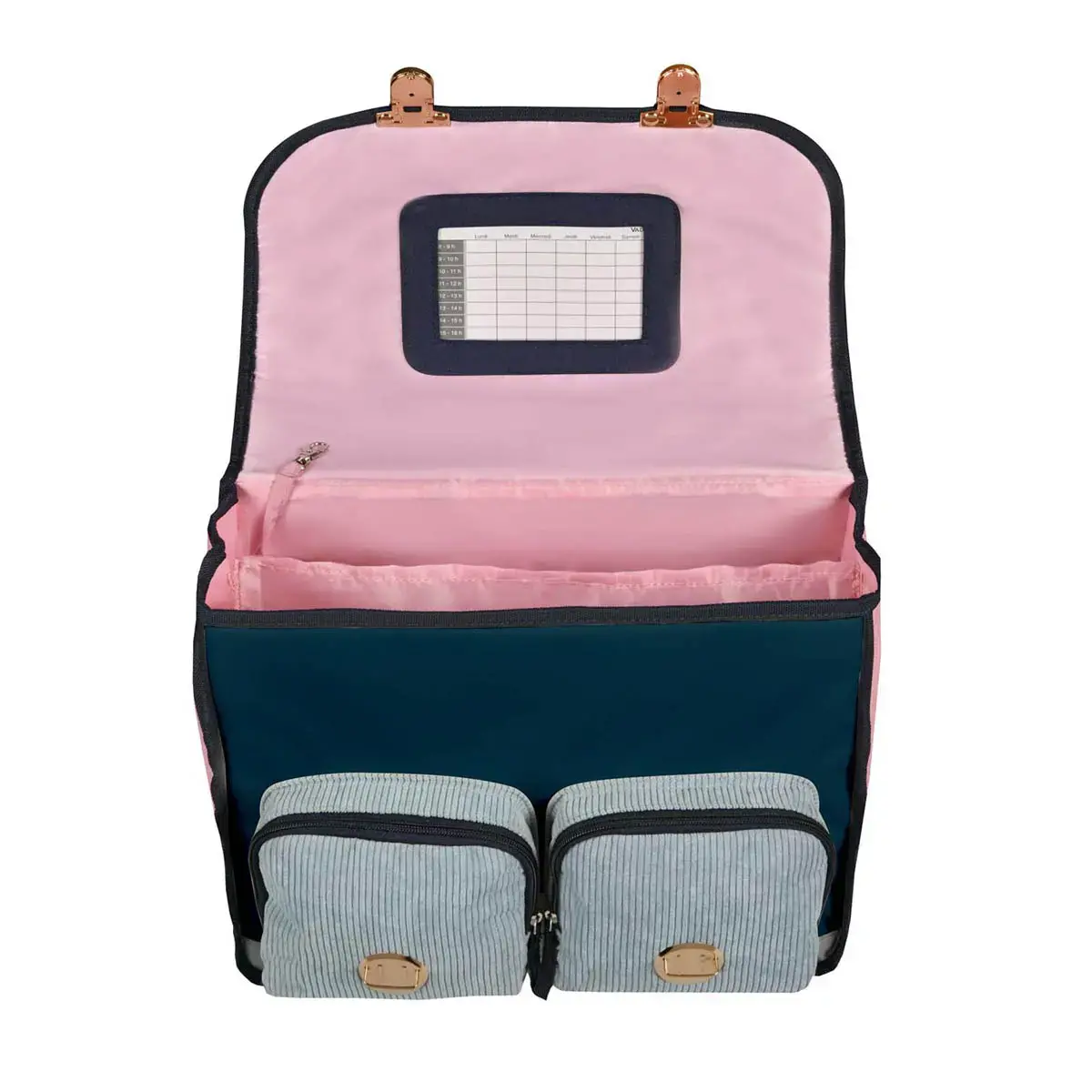Cartable 38 Vintage - 2 compartiments Louise & Arthur - 38x30x14 cm - Quo vadis photo du produit