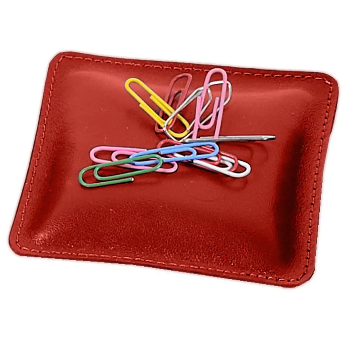 Coussin &agrave; trombones - Cuir Satiny - 10x10x2,5 cm - Quo vadis photo du produit