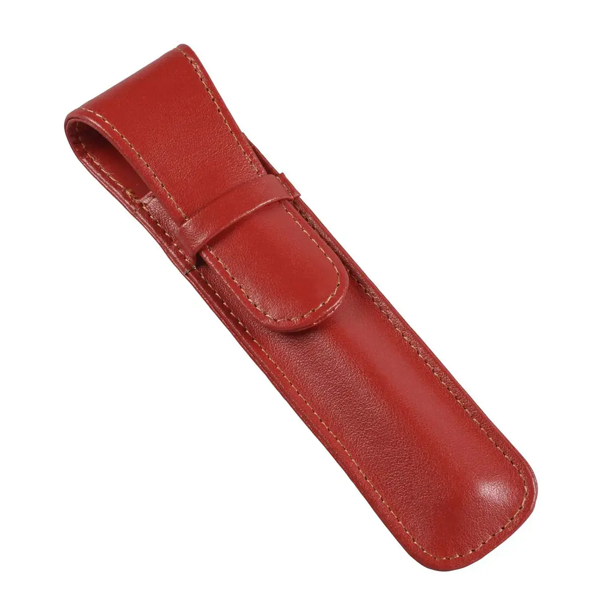 Etui 1 stylo - Rabat cuir Satiny - 16,5x5x1 cm - Quo vadis photo du produit