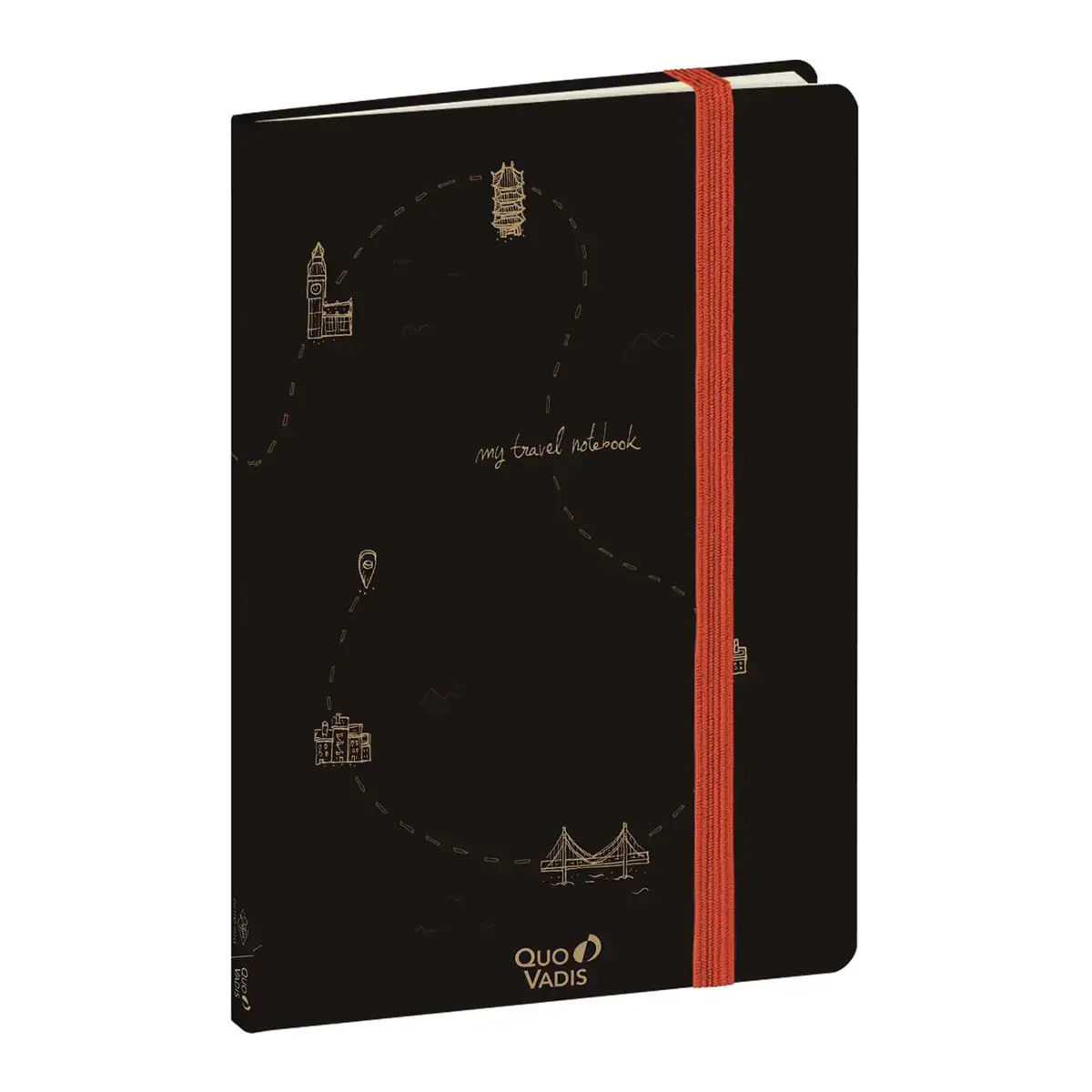 Carnet de voyages carnets thématiques - 15x21 cm - avec élastique - Quo vadis photo du produit