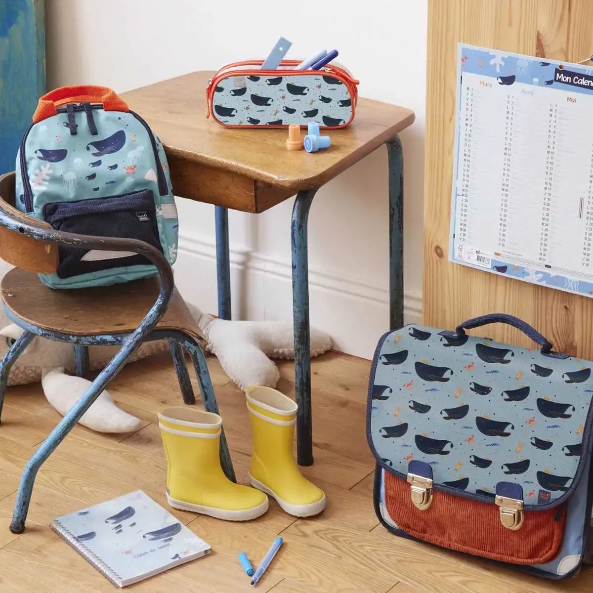 Cartable 36 Vintage - 2 compartiments Animascot - 36x30x14 cm - Quo vadis photo du produit