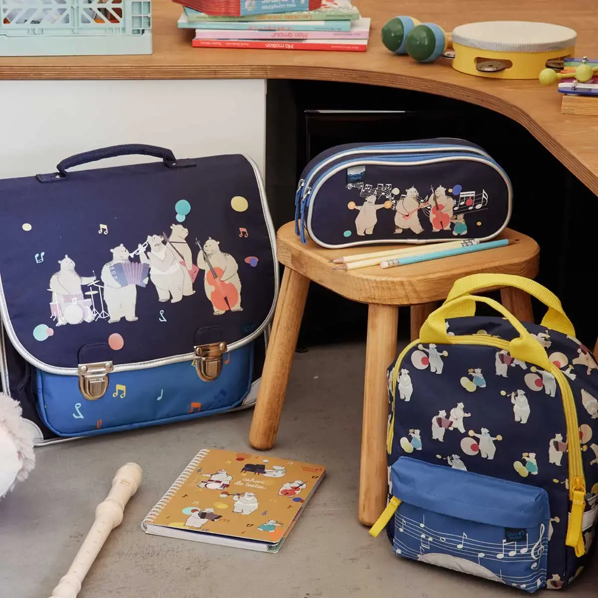 Cartable 36 Vintage - 2 compartiments Animascot - 36x30x14 cm - Quo vadis photo du produit