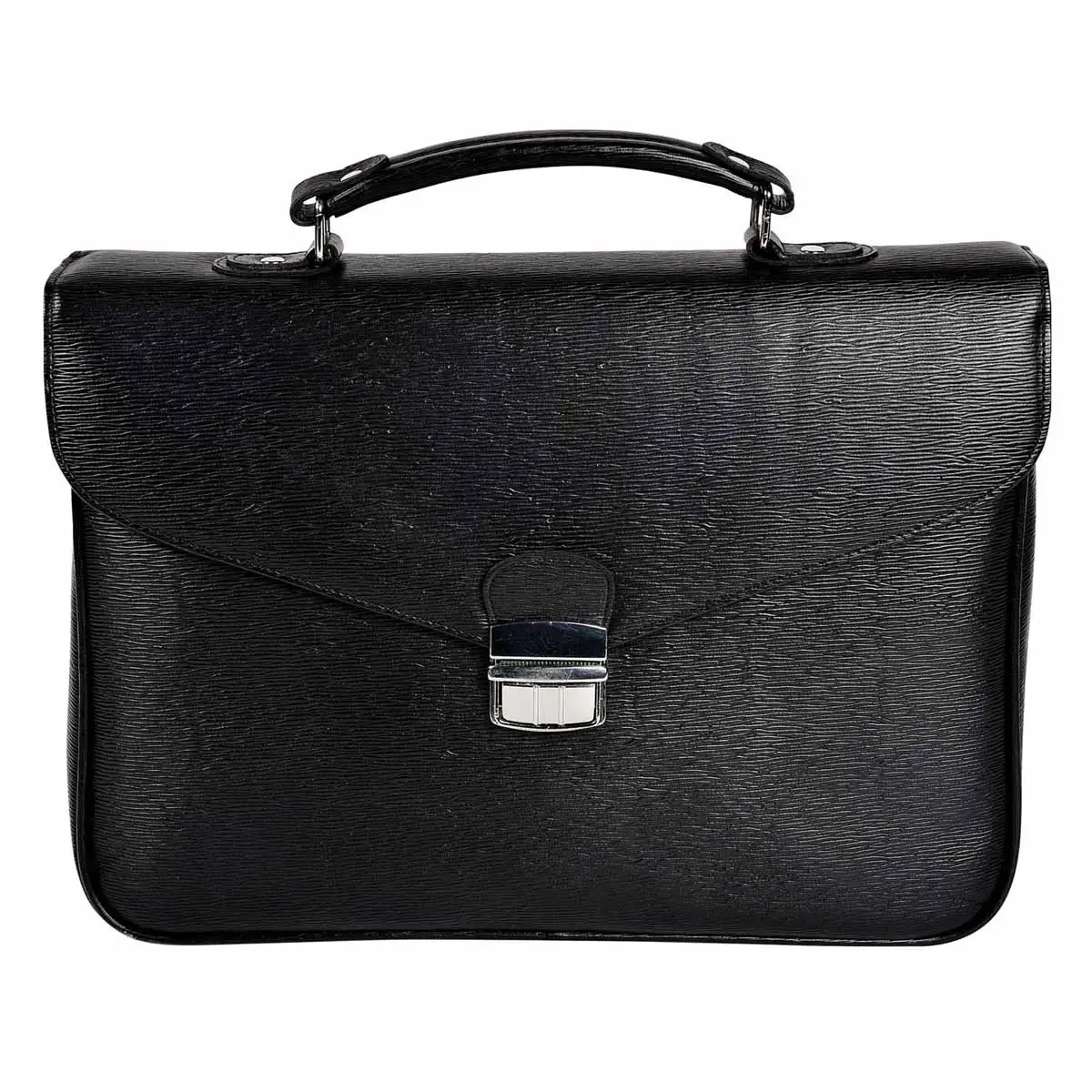 Sacoche fermoir metal - Cuir Eaton - 30x27x05 cm - Quo Vadis photo du produit