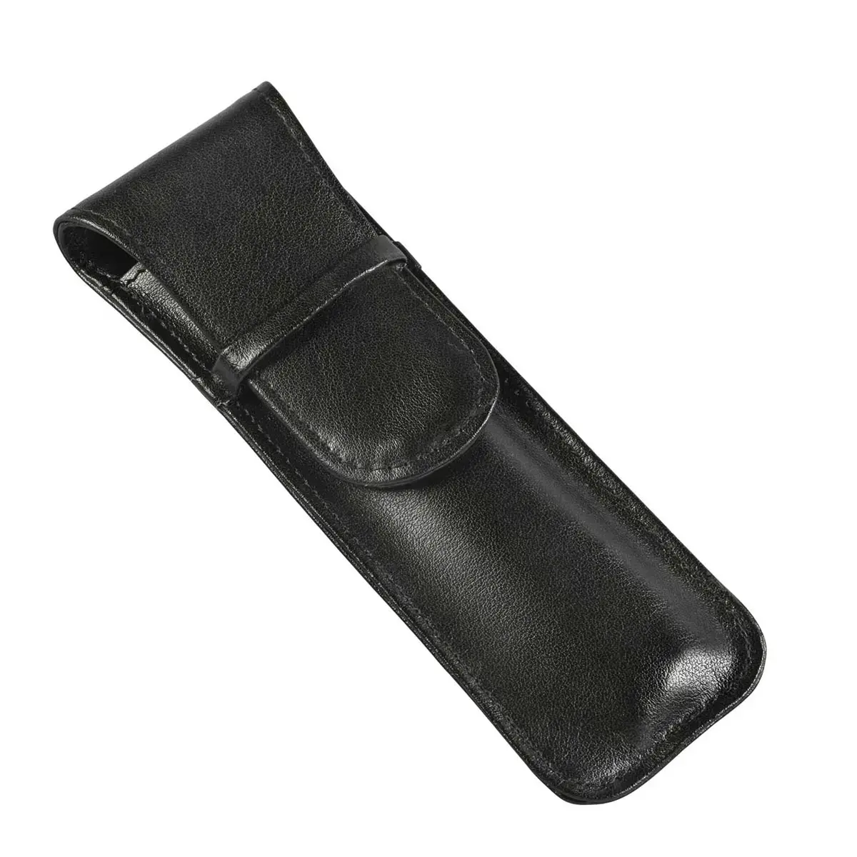 Etui 2 stylos à rabat - Cuir Satiny - 16x2,5x0,8 cm - Quo vadis photo du produit