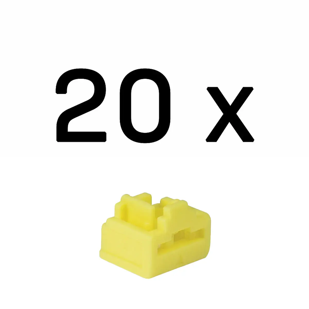 Bloqueurs de port RJ45 20 pièces jaune - Lindy photo du produit