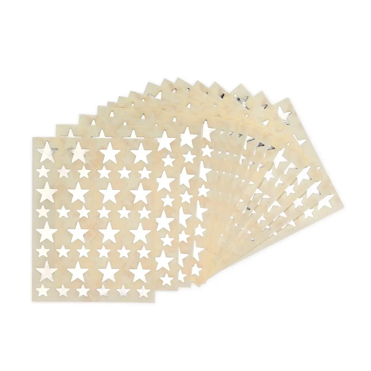 Gommettes &eacute;toiles argent 17 feuilles - Apli photo du produit