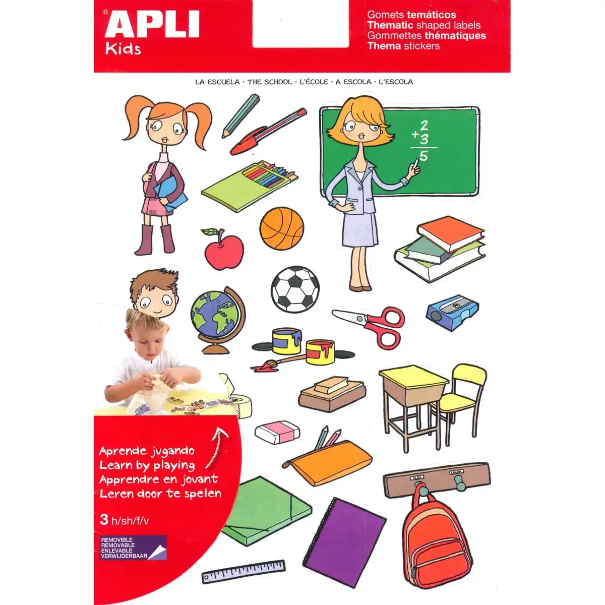 Gommettes thématiques L’École 3 feuilles - Apli photo du produit