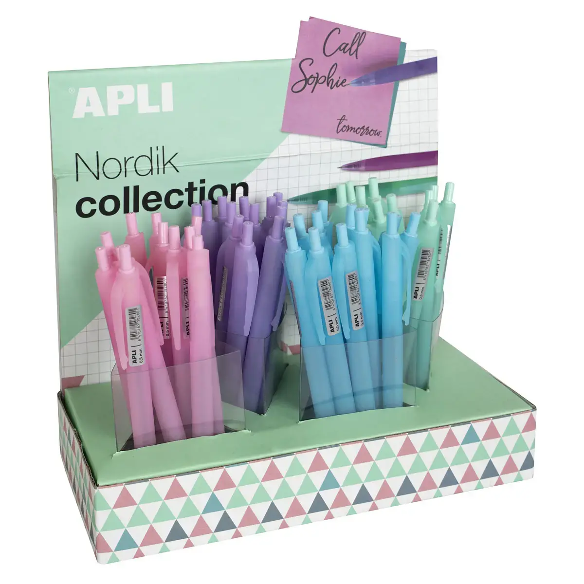 Stylos à encre gel couleurs assorties Nordik Collection - 48 unités - Apli photo du produit