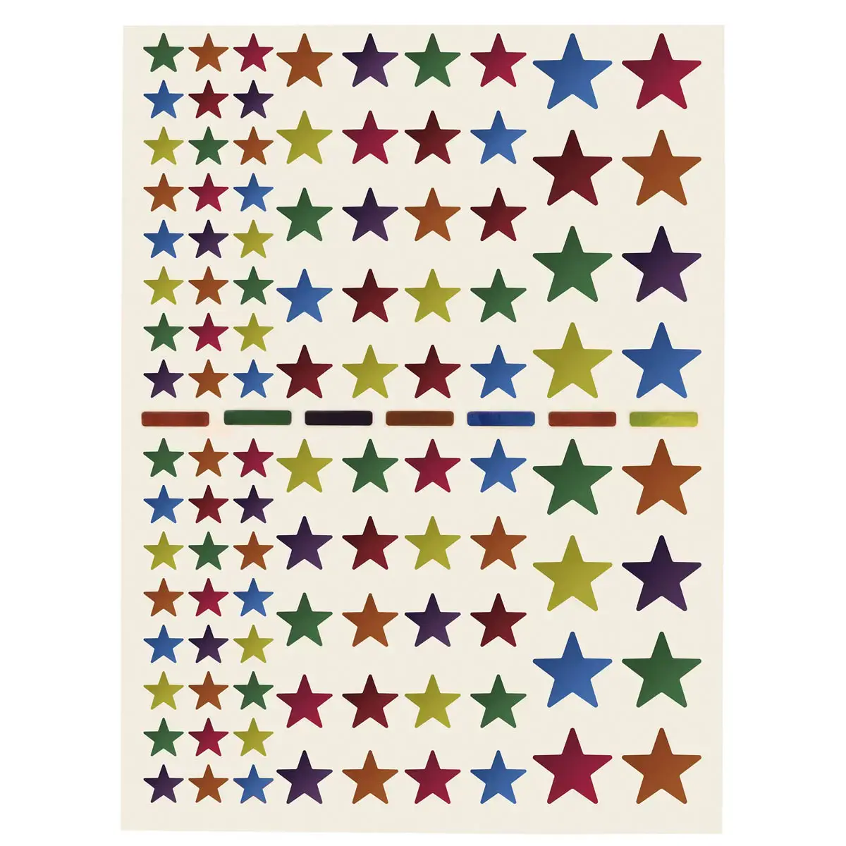 Gommettes étoiles métallisées couleurs assorties 6 feuilles - Apli photo du produit