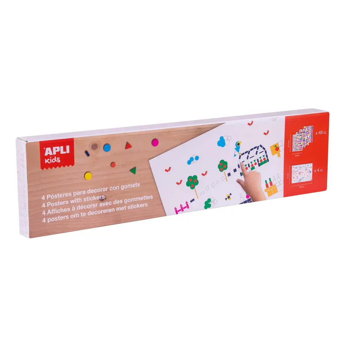Affiches La ferme + feuilles de gommettes - 4 unit&eacute;s - Apli photo du produit