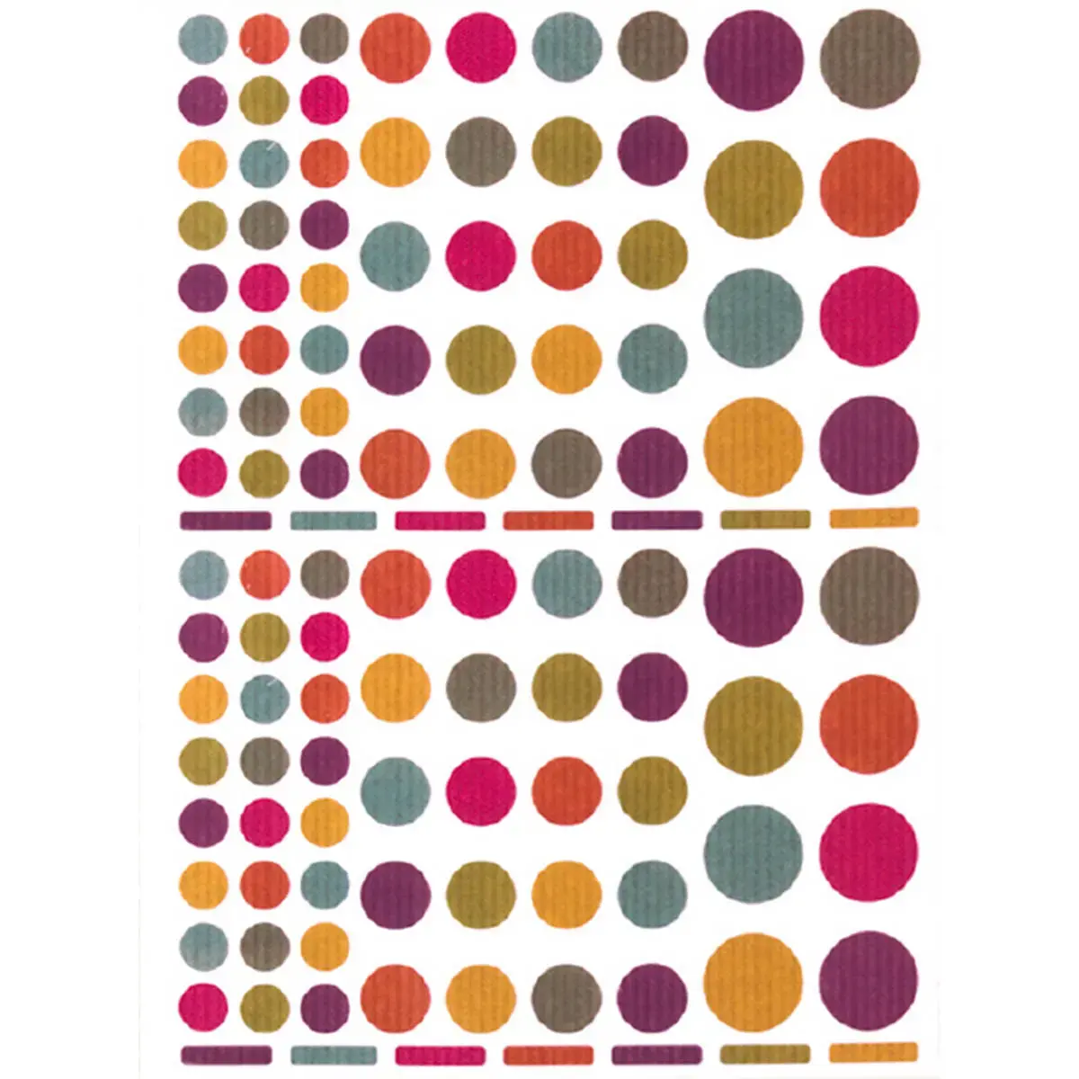 Gommettes nature kraft couleurs assorties 6 feuilles - Apli photo du produit