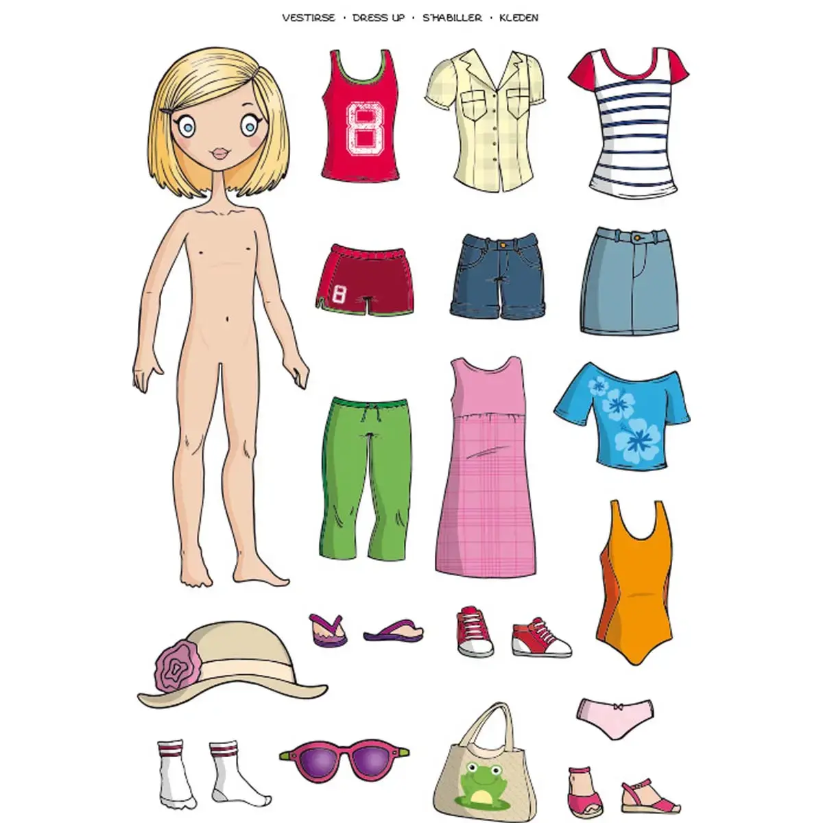 Gommettes thématiques réalistes La mode pour les filles 2 feuilles - Apli photo du produit