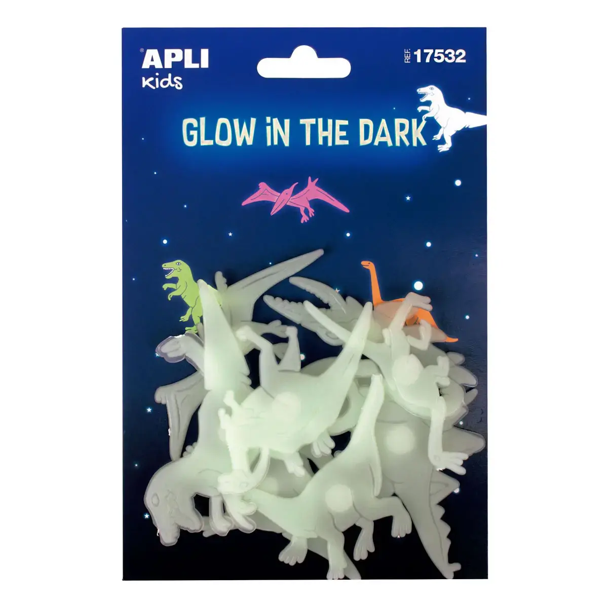 Stickers dinosaures luminescents - 9 unités - Apli photo du produit