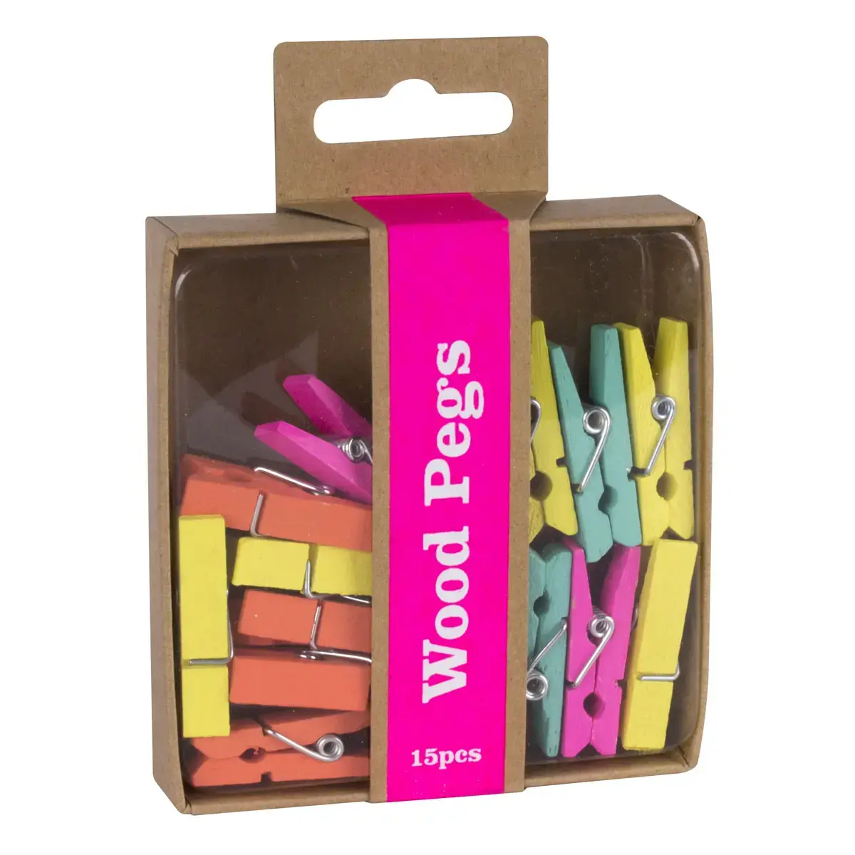Pinces en bois Fluor collection 15 unités - Apli photo du produit