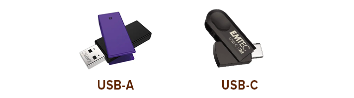 clés usb a et c